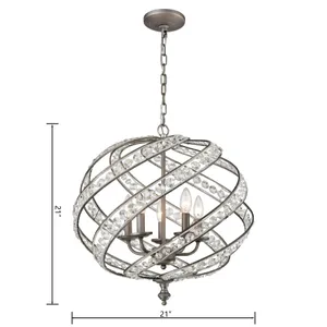 Renaissance 21'' Wide 5-Light Chandelier - Weathered Zinc 2