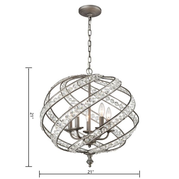 Renaissance 21'' Wide 5-Light Chandelier - Weathered Zinc