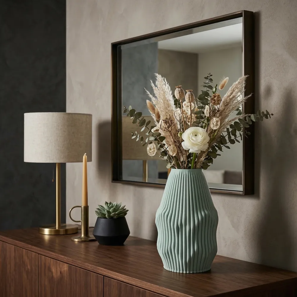 RUBYLEY GREEN VASE 12 (IN)