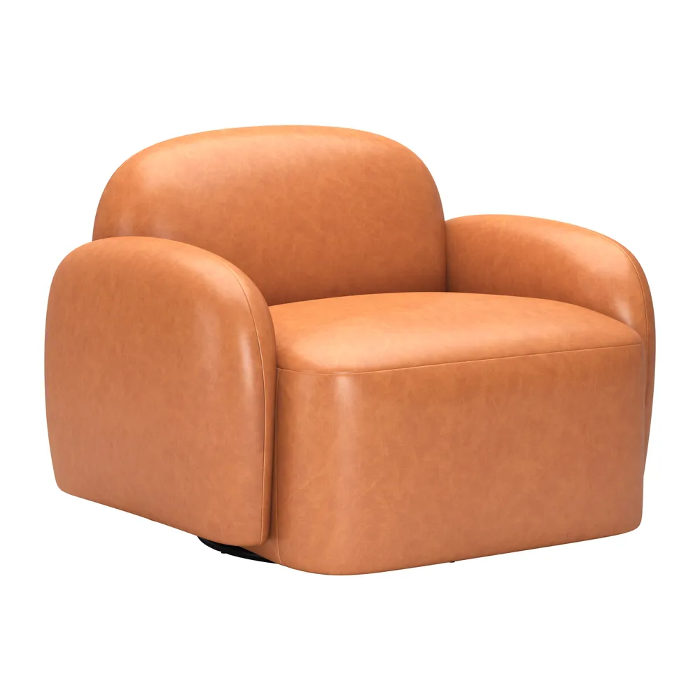 Cleo Swivel Chair Brown