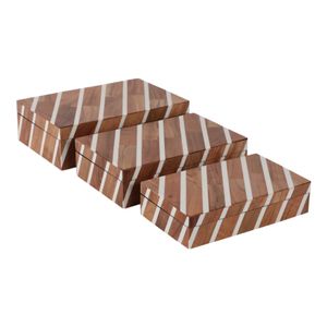 HARVEYWELL SET OF 3 BROWN BOXES 4 (IN) 1