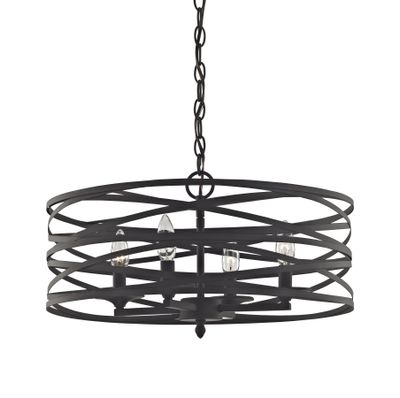 Vorticy 20″ Wide 4-Light Chandelier - Oil Rubbed Bronze