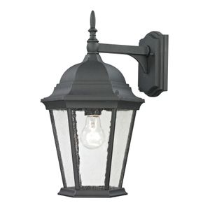 Temple Hill 18'' High 1-Light Outdoor Sconce - Matte Textured Black 1