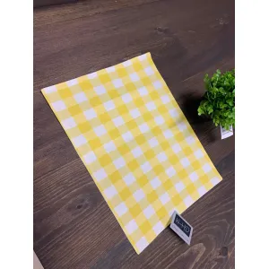 Yellow Check Placemat 13x19in 1