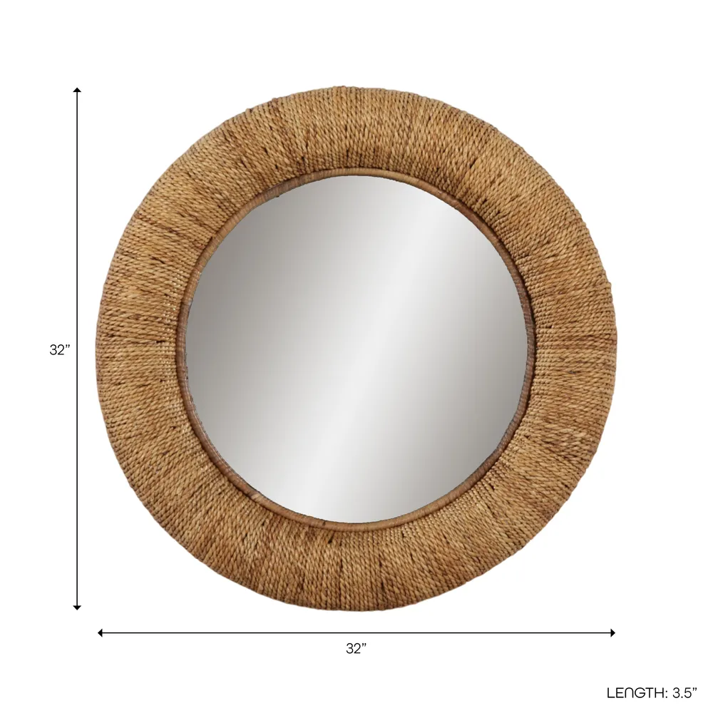 DRAPERRIDGE BROWN MIRROR 32 (IN)