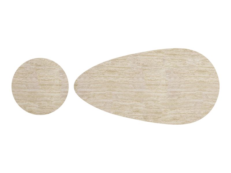 Reyes Coffee Table Set Natural & Black 6