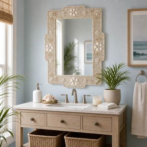 GROVERWAY IVORY MIRROR 34 (IN) 10