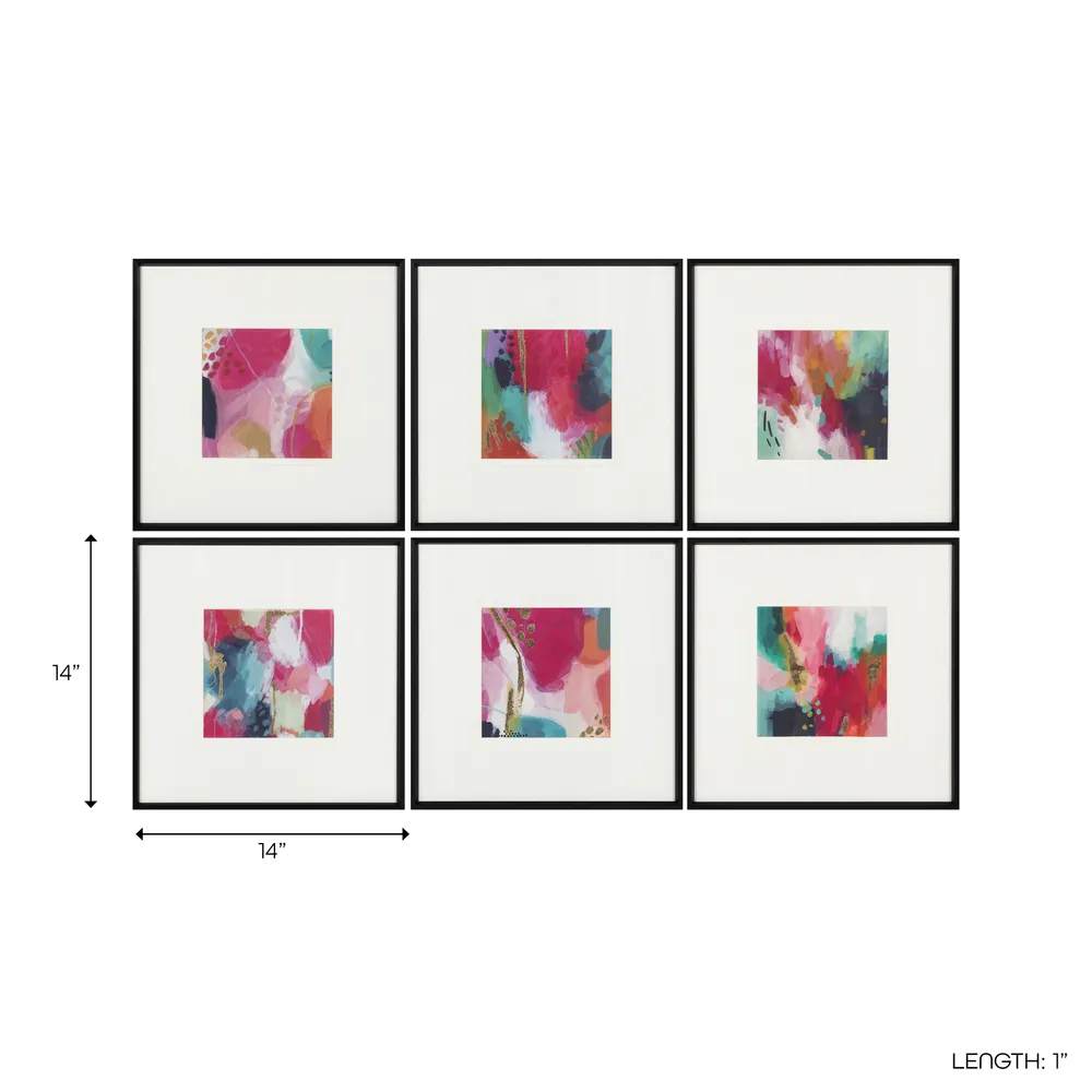 DURBANMILL SET OF 6 WHITE ART 42 (IN)