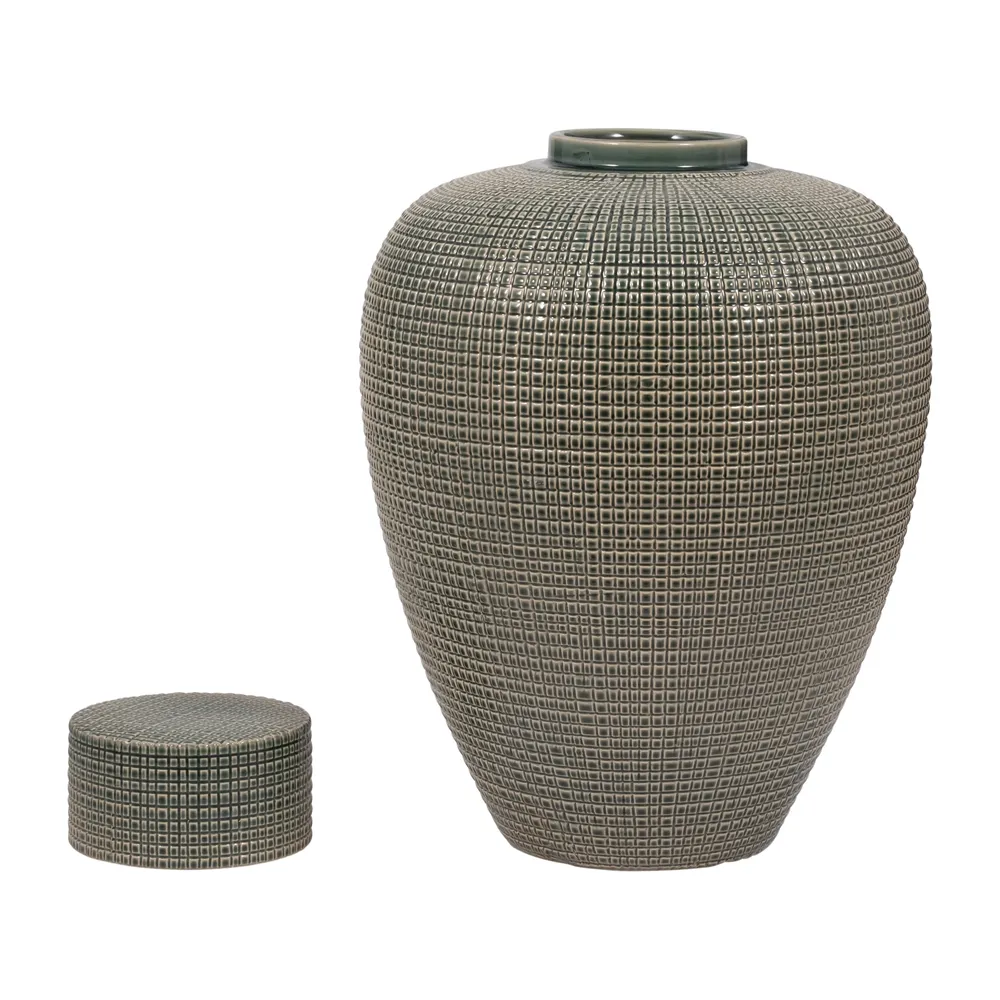 ELTONRIDGE GREEN VASE 21 (IN)