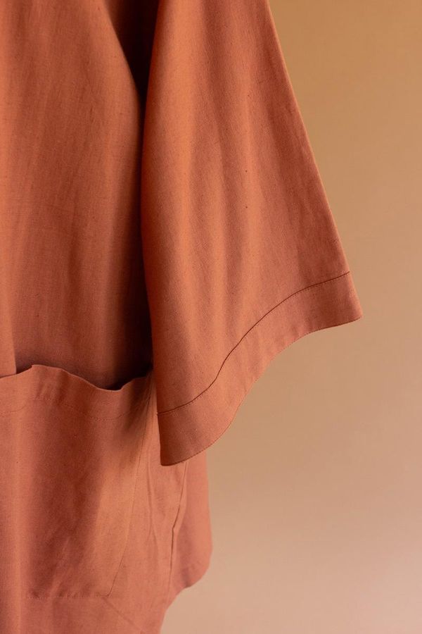Short Kimono with Front Pockets - Sienna