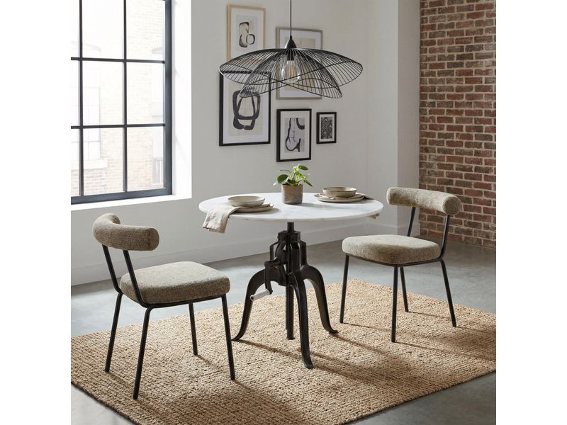 Mufid Bistro Table White & Black 2