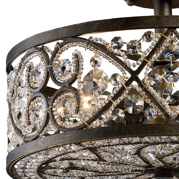 Amherst 13'' Wide 4-Light Semi Flush Mount - Antique Bronze