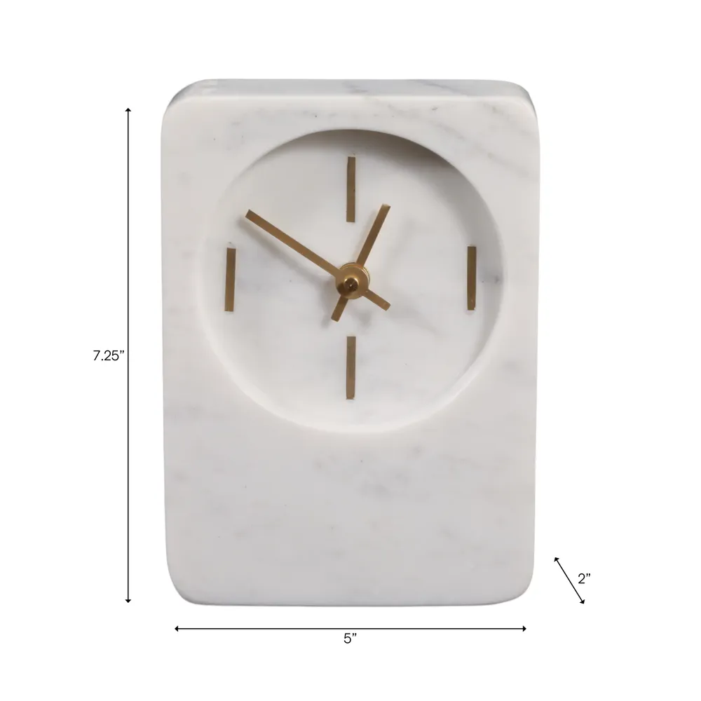 GLENNROSE WHITE CLOCK 7 (IN)