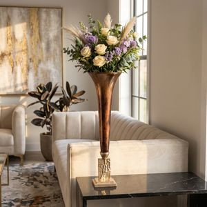 ATLASMILL BRONZE GLASS VASE 31 (IN) 2