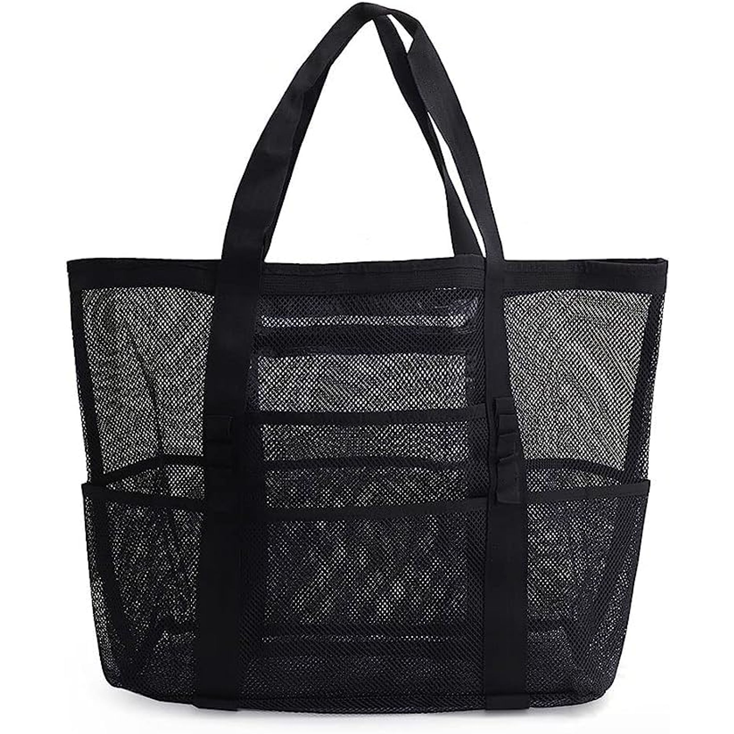 MEGA-MESH BEACH BAG - BLACK