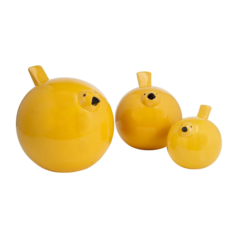 HARKENLEY SET OF 3 YELLOW DECOR 7 (IN)