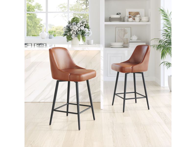 Keppel Swivel Counter Stool Brown 2