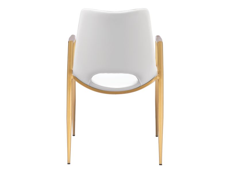 Desi Dining Chair White & Gold 5