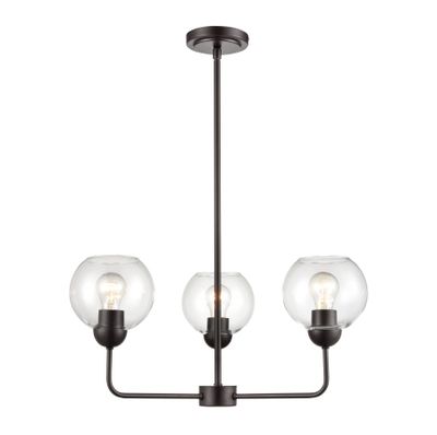 Boman 23'' Wide 3-Light Chandelier - Oil Rubbed Bronze