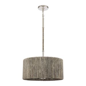 Abaca 18'' Wide 4-Light Chandelier - Polished Nickel 2