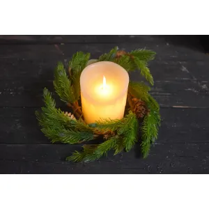 Natural Spruce 4.5in Candle Ring 1