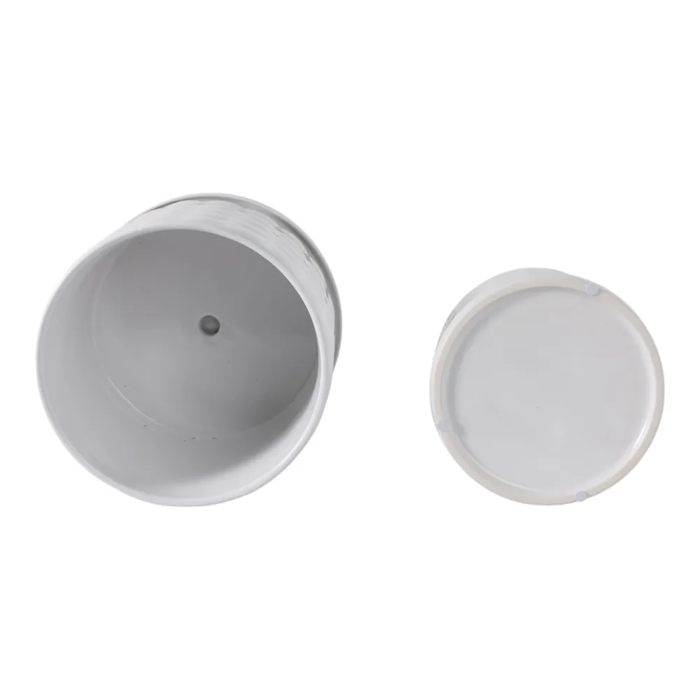 NICOLEMOOR SET OF 2 WHITE PLANTER 7 (IN)