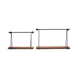 FULTONLEY SET OF 2 BROWN WALL SHELF 14 (IN) 1