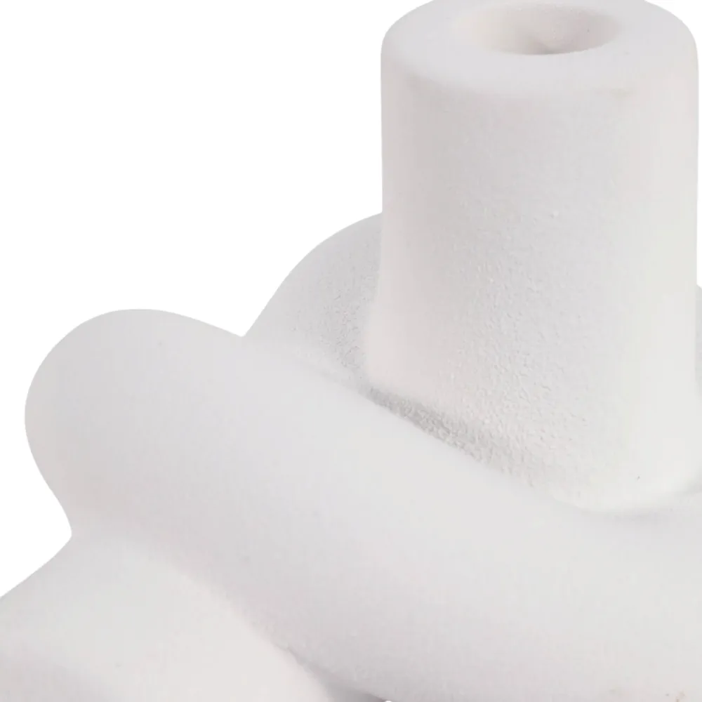 DUNCANCROSS WHITE CANDLE HOLDER 4 (IN)