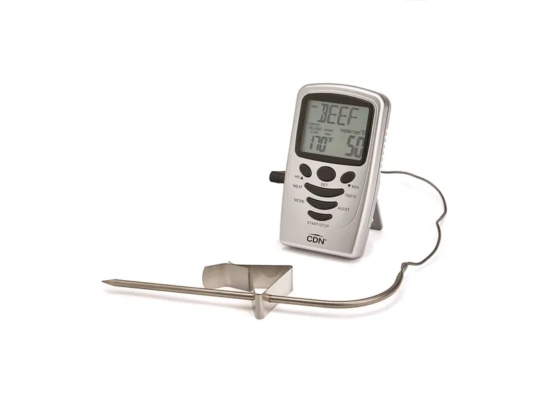 CDN Thermometer/Timer, Digital, Programmable Probe, Silver 1