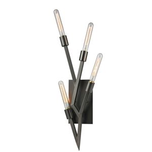 Freeform 26'' High 4-Light Sconce - Dark Graphite 1