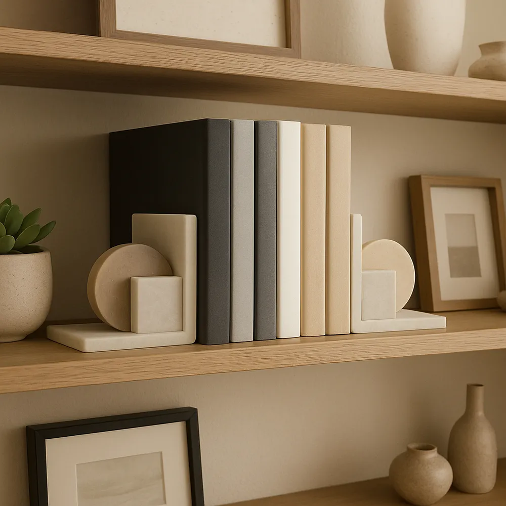 CASEYLAND SET OF 2 WHITE BOOKENDS 6 (IN)
