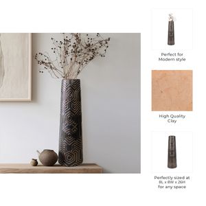 MORGANBROOK BLACK VASE 26 (IN) 10