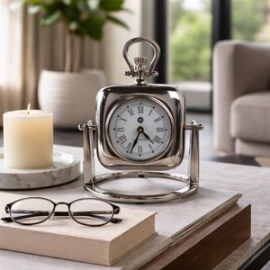 HARPERWICK SILVER CLOCK 9 (IN) 11