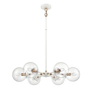 Boudreaux 28'' Wide 6-Light Chandelier - Matte White 2