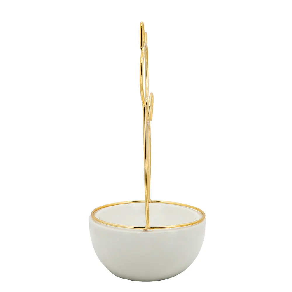 COVETON WHITE TRINKET TRAY 10 (IN)