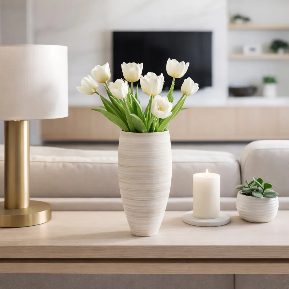 RIDLEYLAKE TAN VASE 14 (IN)