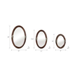 HATTONLEY SET OF 3 BROWN MIRRORS 22 (IN) 8