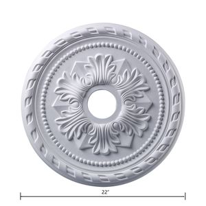 Corinthian 22'' Wide Medallion - White 2