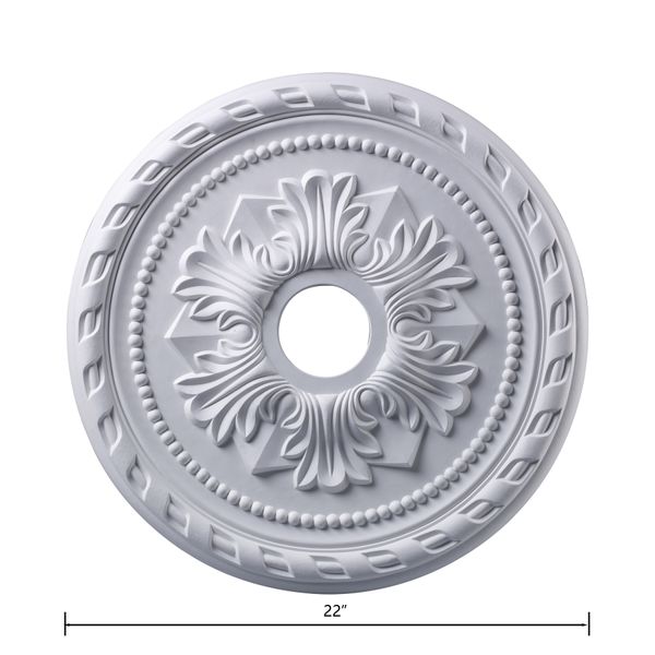 Corinthian 22'' Wide Medallion - White