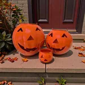 Orange Pumpkin Containers Set of 3 1