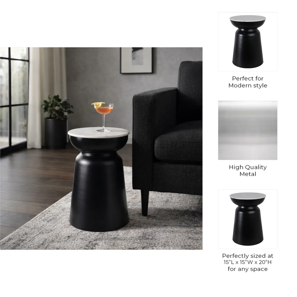 SPENCERHAVEN BLACK TABLE 20 (IN)