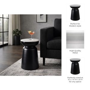 SPENCERHAVEN BLACK TABLE 20 (IN) 10