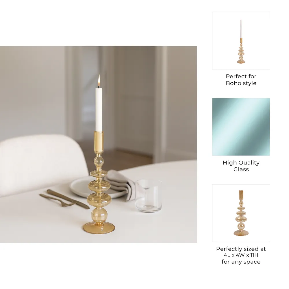ELLENLAND GOLD CANDLE HOLDER 11 (IN)