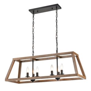 Barrow 36'' Wide 6-Light Linear Chandelier - Matte Black 1