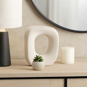 10" SHORT ROUGH OPEN CUT-OUT OBJECT, WHITE 12