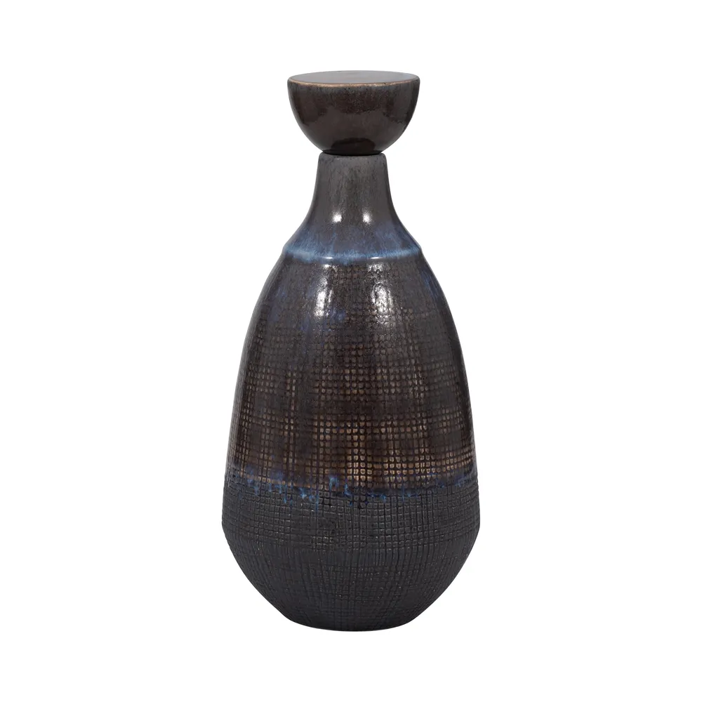 CARLINFIELD BROWN VASE 15 (IN)