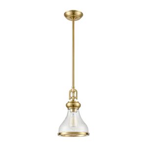 Rutherford 8.5'' Wide 1-Light Mini Pendant - Satin Brass 2