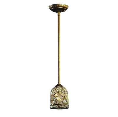 Elizabethan 5″ Wide 1-Light Mini Pendant - Dark Bronze