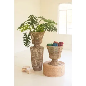 Iron and Seagrass Urn 2