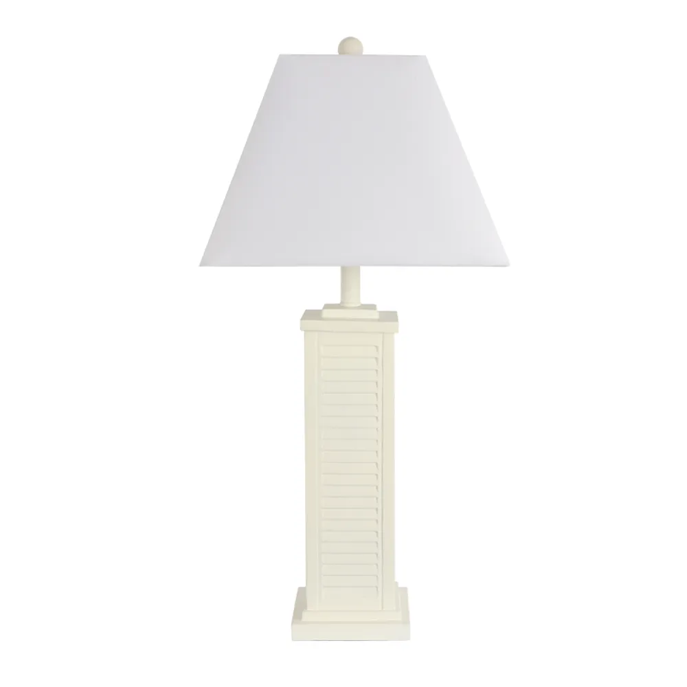 33" CREAM SHUTTER STYLE LAMP